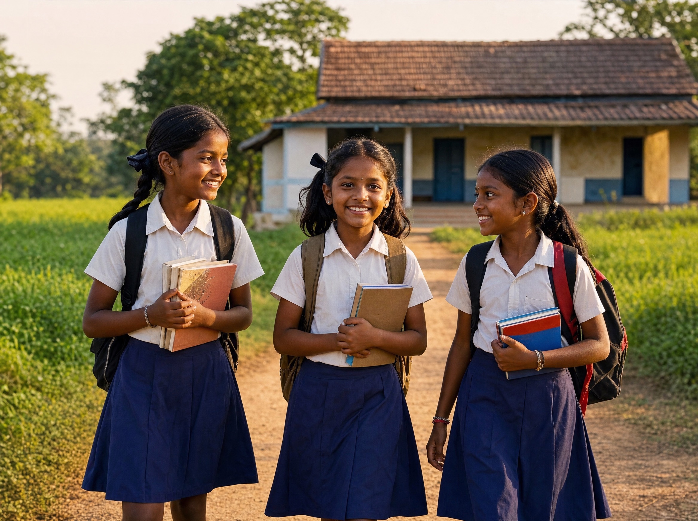 Girls supported by Hamari Laado at school