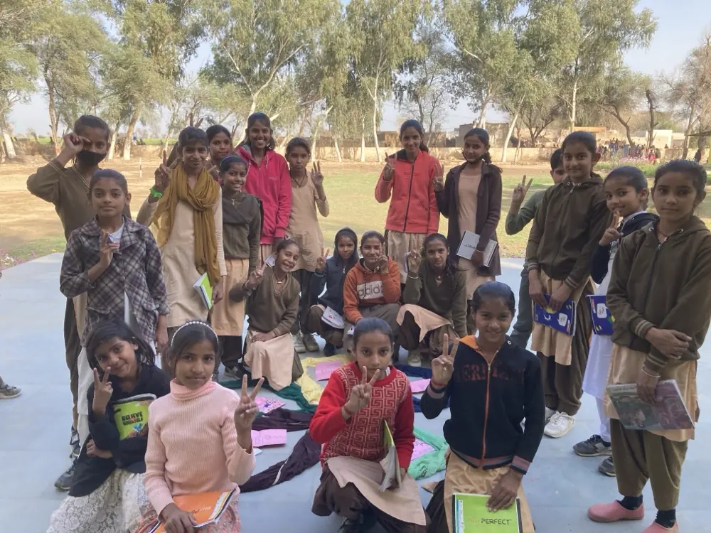 Girls supported by Hamari Laado at school